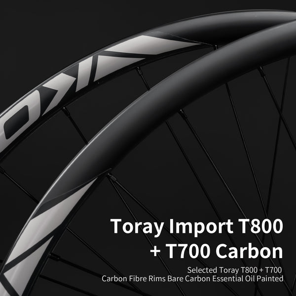 KORE 28mm MTB Carbon Wheelset 29 Inch BOOST Carbon Wheels, 28H Hookless Tubeless Rim, 36T Ratchet Hub, HG/XD/MS Compatible